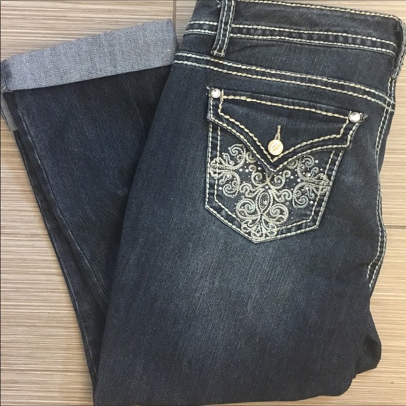 Nine West Denim - Nine West Cropped High Rise Jeans w Silver